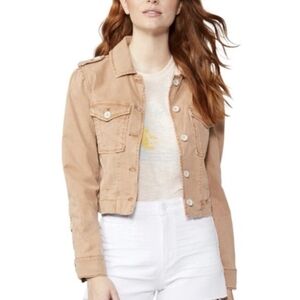 PAIGE Women's Light Pink Pacey Jean Jacket Made In Turkey Denim Sz XS Like New